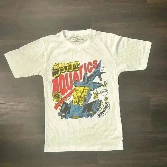 Semi Aquatics Graphic Tee - Size Small - Picture 1 of 5